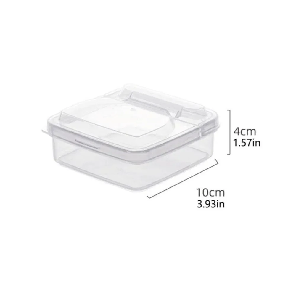 Clear Container Food Storage Box Plastic Refrigerator Cheese Box 3 PCS Makeup Sb